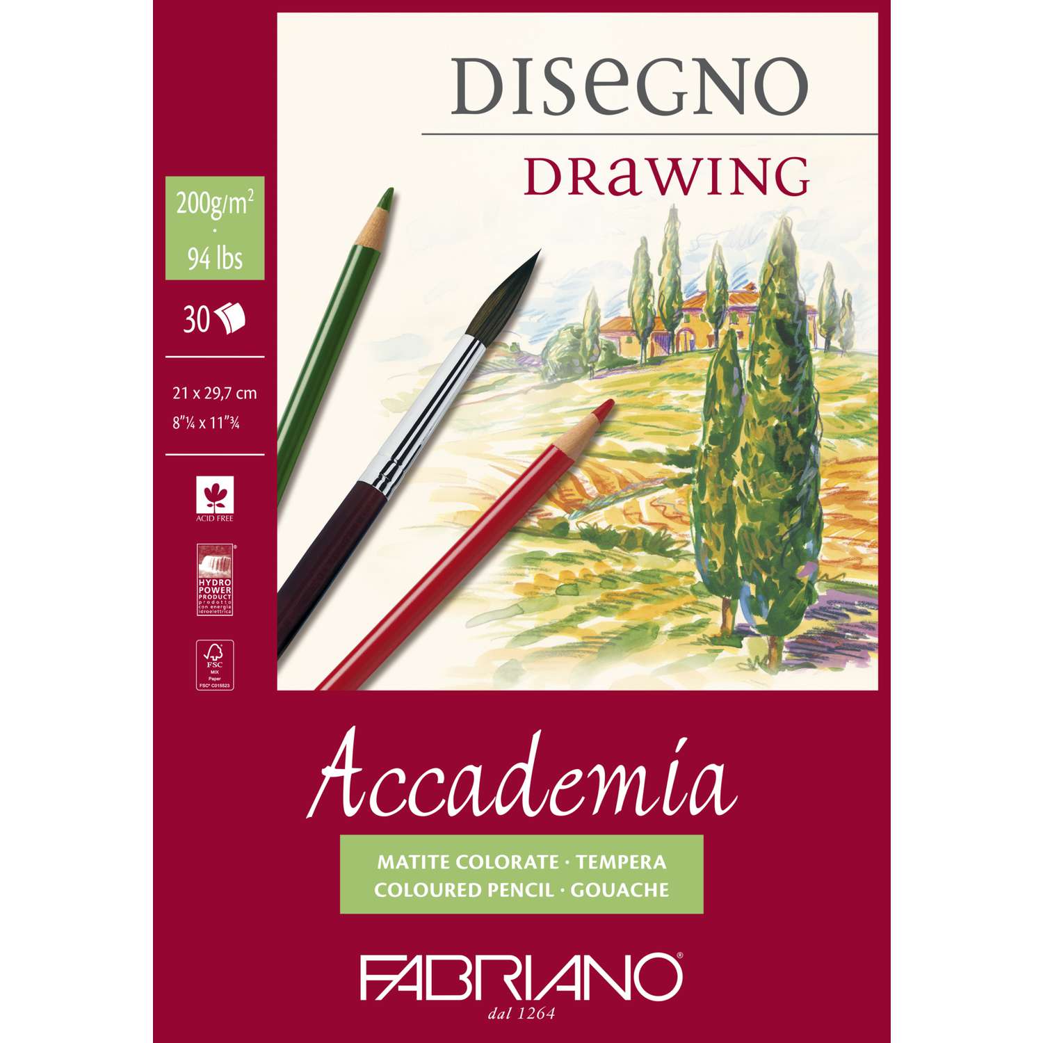 Fabriano Zeichenpapier Album – 33x48 Cm, 220 G/m² – Hochwertiges Papier Für Skizzen & Kunst